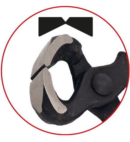 Detail nijptang voor schrijnwerkers