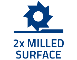 2x milled surface